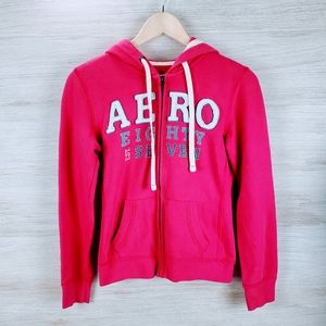 Aeropostle Hoodie Full Zip Pink Size XS